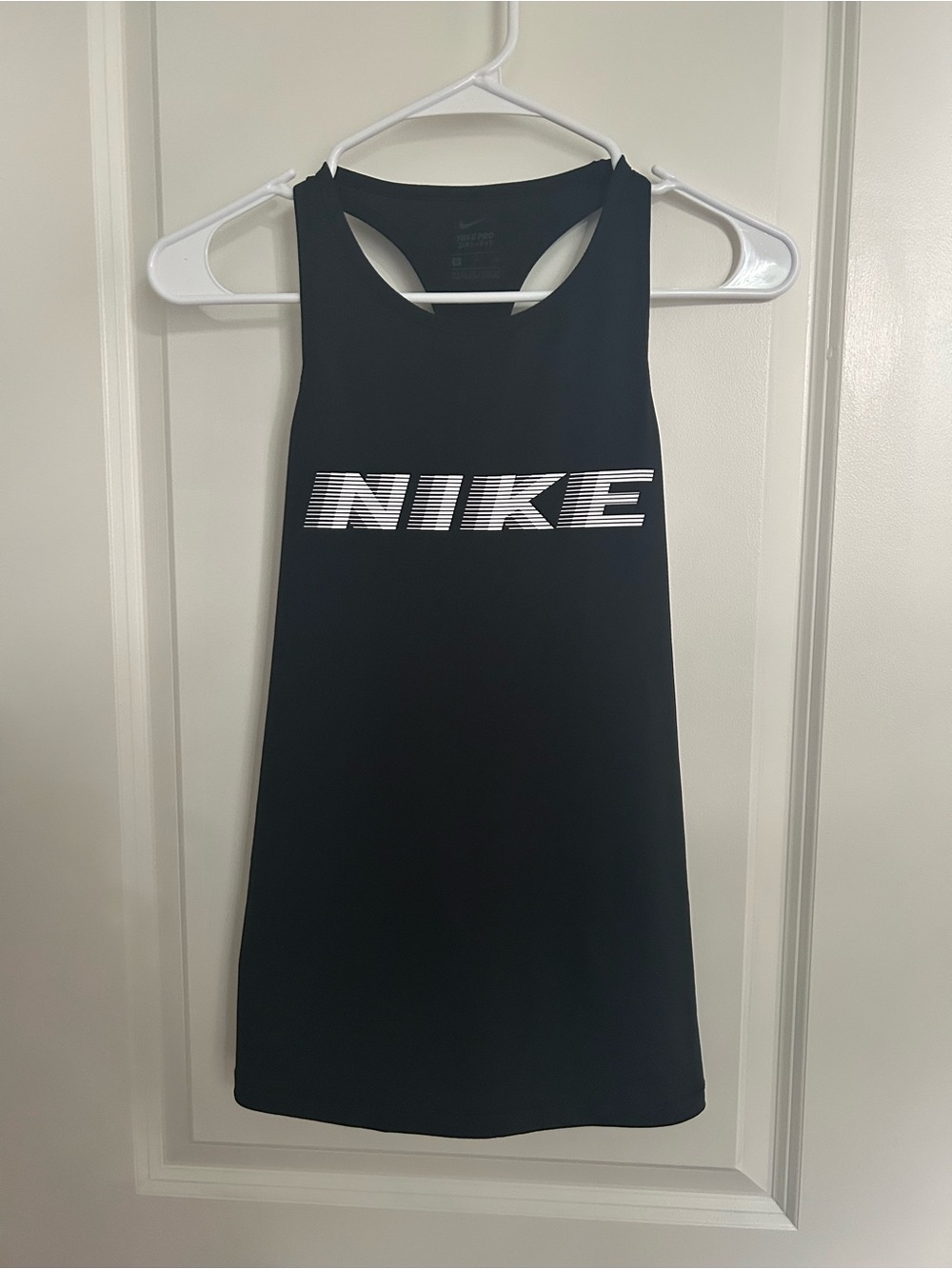 Nike Black Dri-FIT Racerback Tank with Subtle Logo
